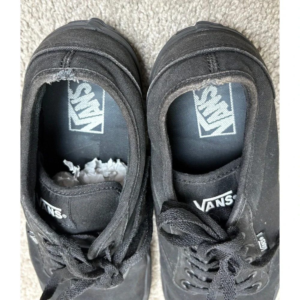 Vans Atwood Mens 9 Black Canvas Low Top Skate Shoes Sneakers 507698
